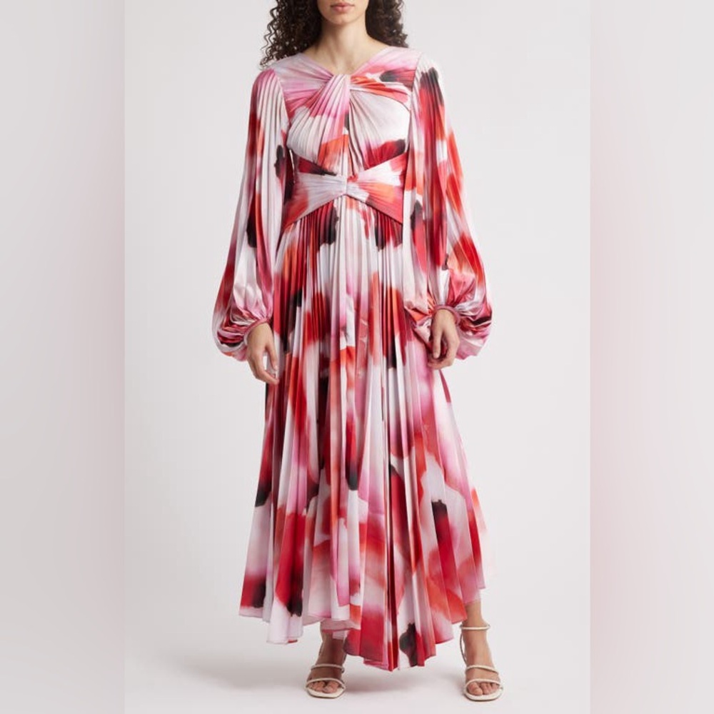 Elegant Pink and Red Women's Dress